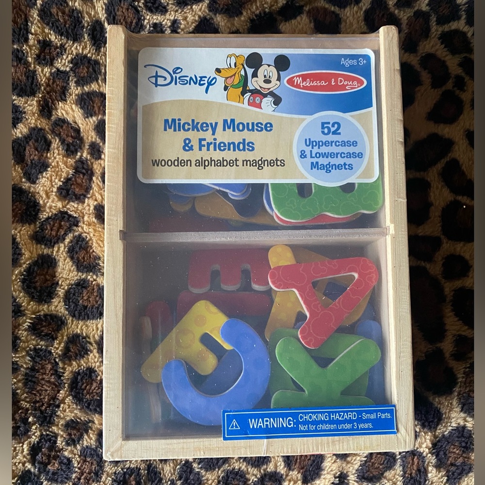 Melissa & Doug Disney Mickey Mouse & Friends Wooden Alphabet Magnets New